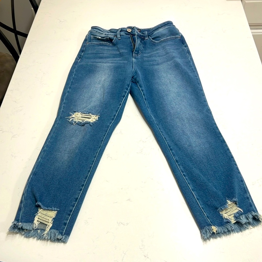 Royalty for me jeans vintage stretch high rise slim straight 25 in length